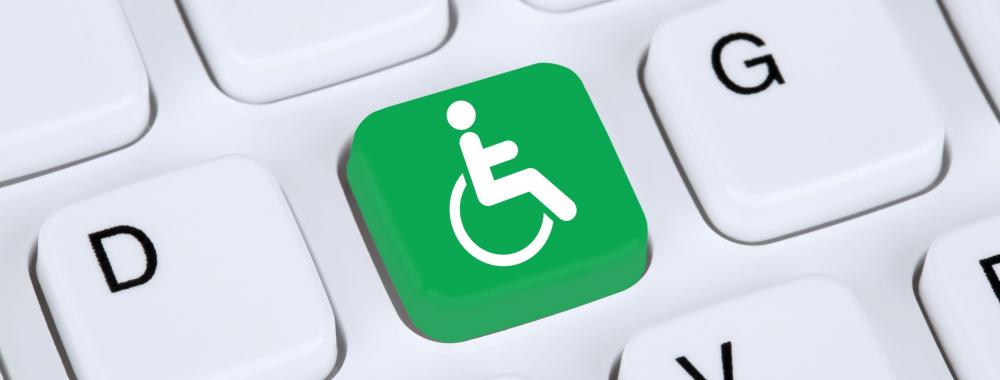Disability icon on keyboard